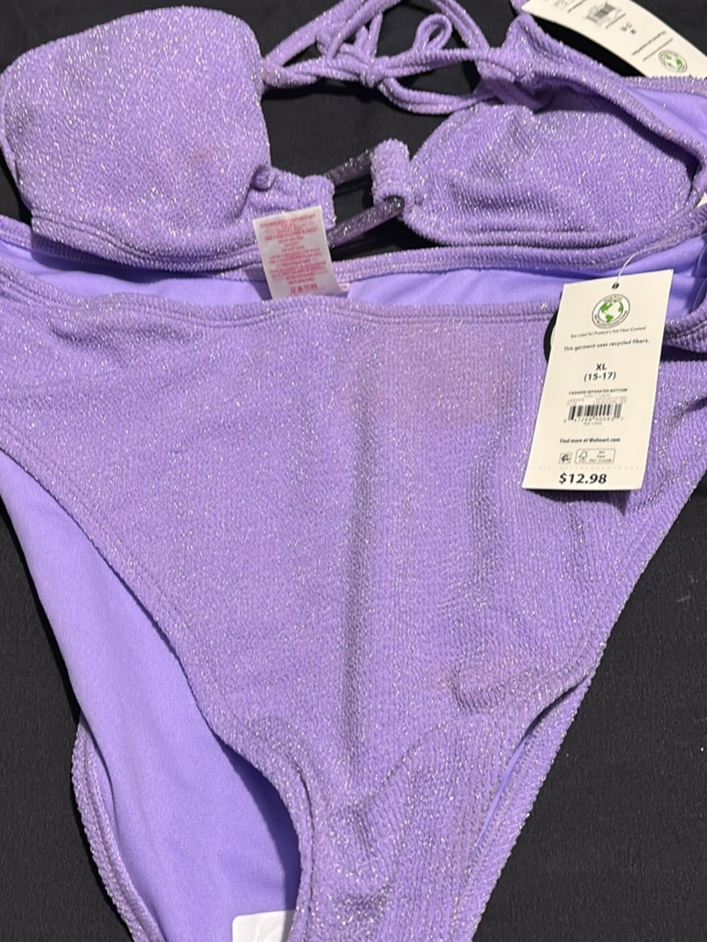 Women’s Shimmery Lavender Bikini Set - XL